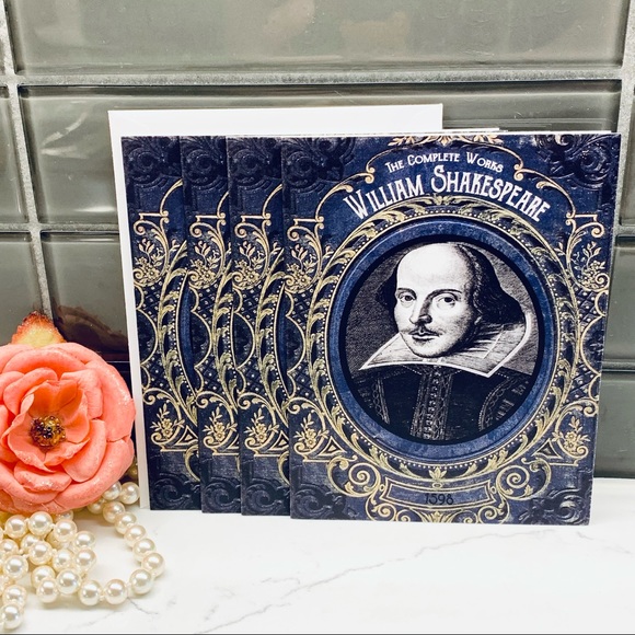 William Shakespeare Greeting Card 4 Cards + 4 Envelops - Picture 1 of 3